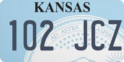 KS license plate 102JCZ