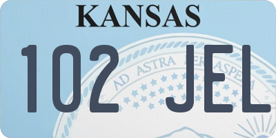 KS license plate 102JEL