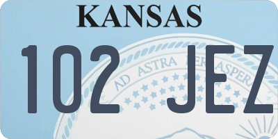 KS license plate 102JEZ