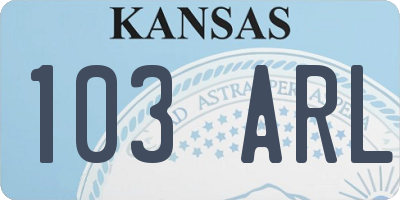 KS license plate 103ARL