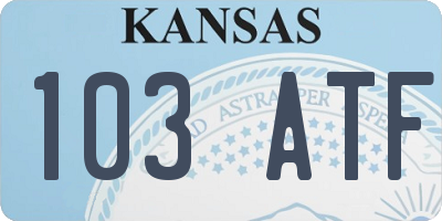 KS license plate 103ATF