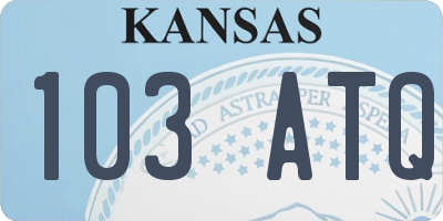KS license plate 103ATQ