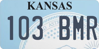 KS license plate 103BMR