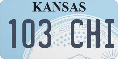 KS license plate 103CHI