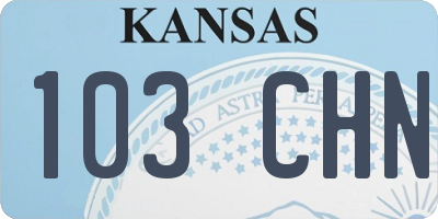 KS license plate 103CHN