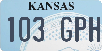 KS license plate 103GPH