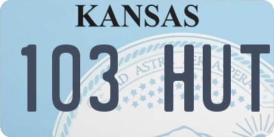 KS license plate 103HUT