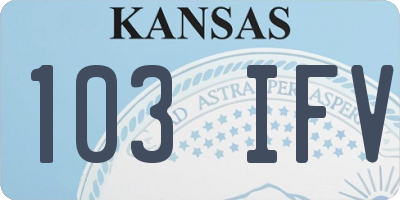 KS license plate 103IFV