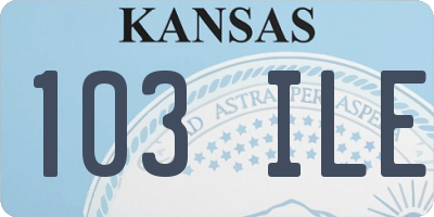 KS license plate 103ILE