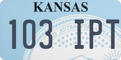 KS license plate 103IPT