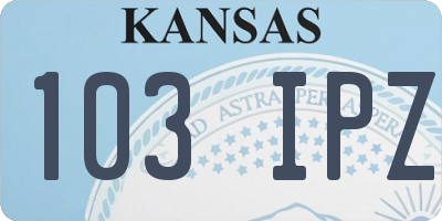KS license plate 103IPZ