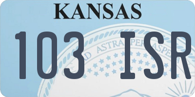 KS license plate 103ISR