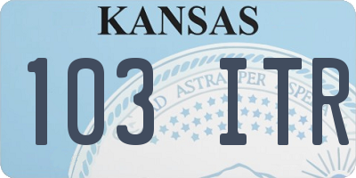 KS license plate 103ITR