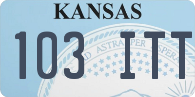 KS license plate 103ITT