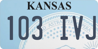 KS license plate 103IVJ
