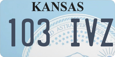 KS license plate 103IVZ