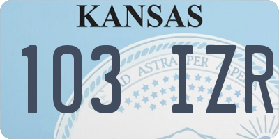 KS license plate 103IZR