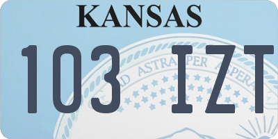 KS license plate 103IZT