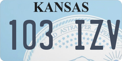 KS license plate 103IZV