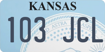 KS license plate 103JCL