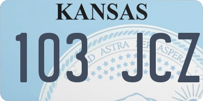 KS license plate 103JCZ