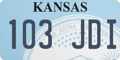 KS license plate 103JDI