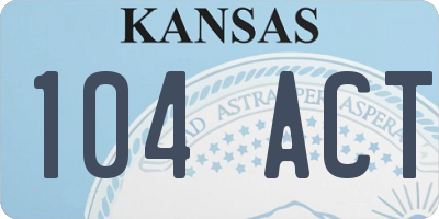 KS license plate 104ACT
