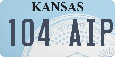 KS license plate 104AIP