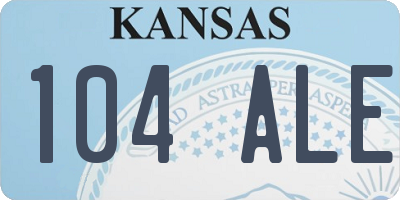 KS license plate 104ALE