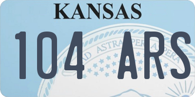 KS license plate 104ARS