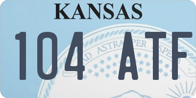 KS license plate 104ATF