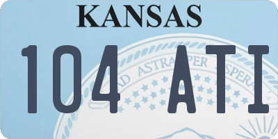 KS license plate 104ATI