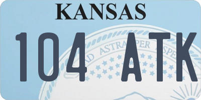 KS license plate 104ATK
