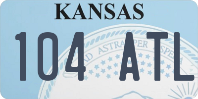 KS license plate 104ATL