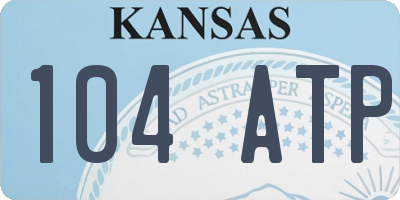 KS license plate 104ATP