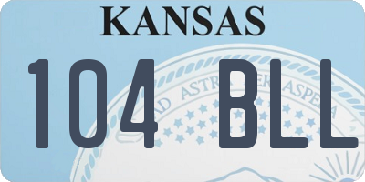 KS license plate 104BLL