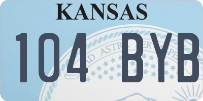 KS license plate 104BYB