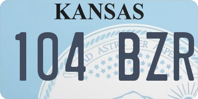 KS license plate 104BZR