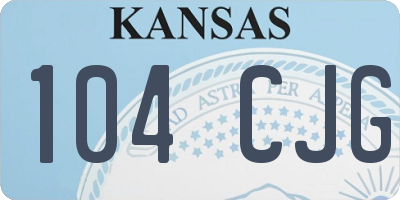 KS license plate 104CJG