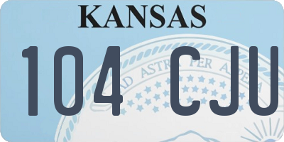 KS license plate 104CJU