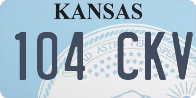 KS license plate 104CKV