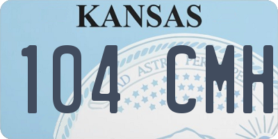 KS license plate 104CMH