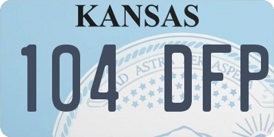 KS license plate 104DFP
