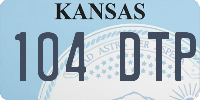 KS license plate 104DTP