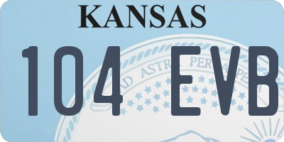 KS license plate 104EVB
