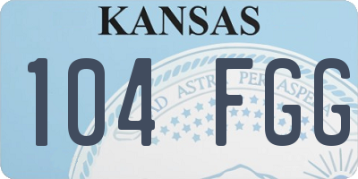 KS license plate 104FGG