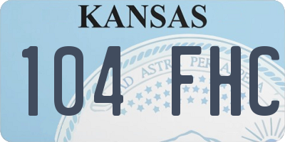 KS license plate 104FHC
