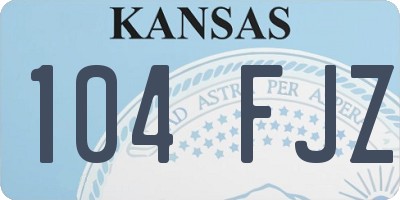 KS license plate 104FJZ