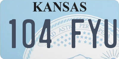 KS license plate 104FYU