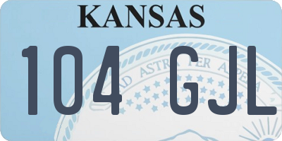KS license plate 104GJL